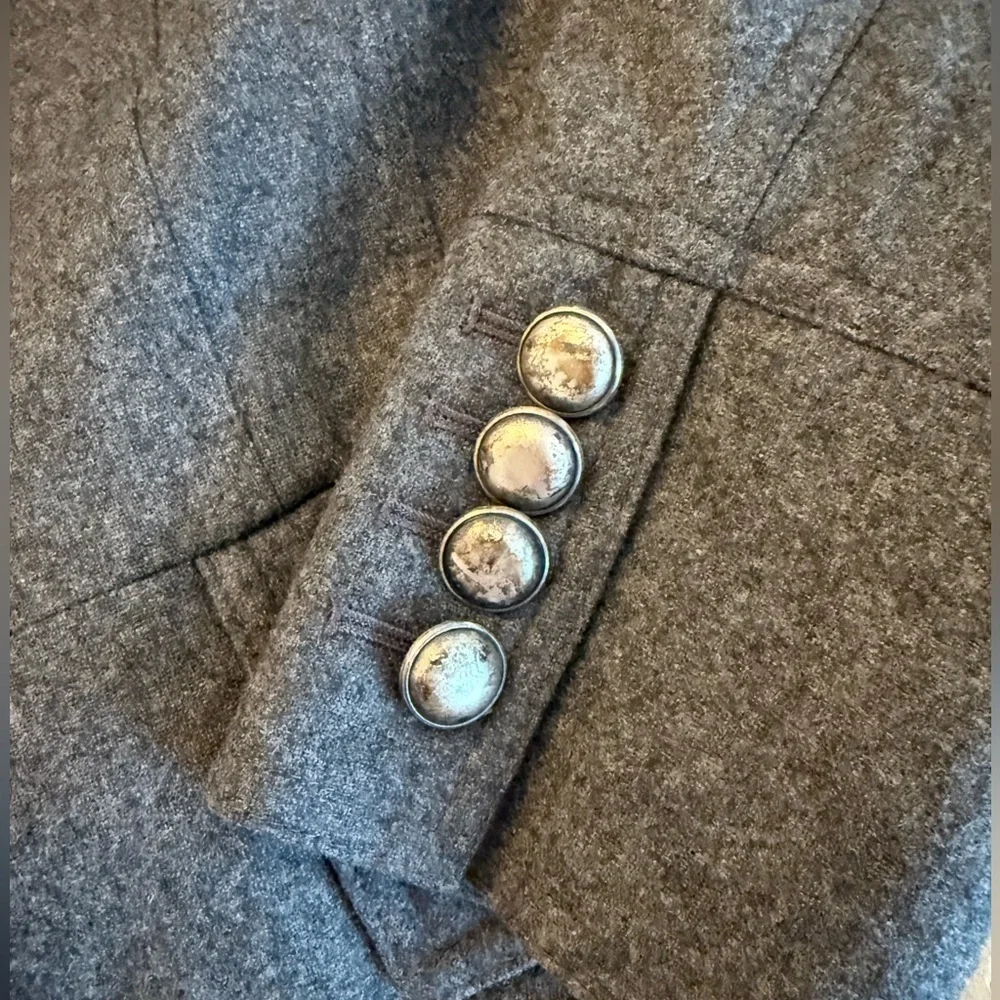 Michael Kors Womens Gray Wool Blend Military Cropped Blazer 10 - Picture 4 of 9